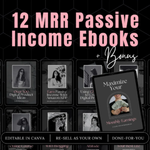 12 MRR Passive Income eBooks Bundle – PLR & Master Resell Rights Done-For-You Digital Products