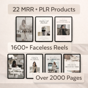 Faceless Digital Marketing Vault 2026 – 22 MRR + PLR Products with 1600 Faceless Reels (DFY Digital Business Bundle)