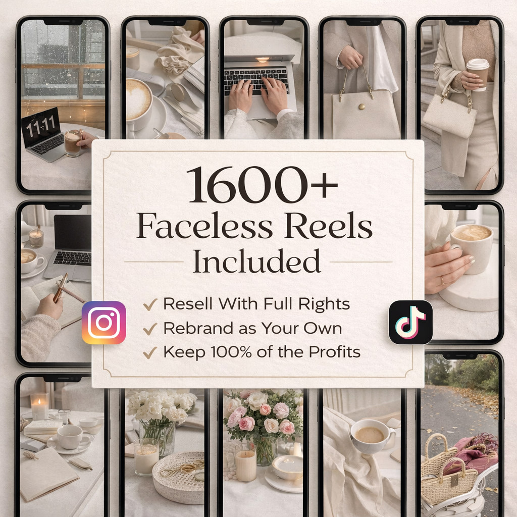 Faceless Digital Marketing Vault 2026 – 22 MRR + PLR Products with 1600 Faceless Reels (DFY Digital Business Bundle) - Image 6