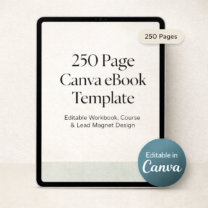 250-Page Canva eBook Template Bundle | Editable Workbook, Course & Lead Magnet Design | Instant Download