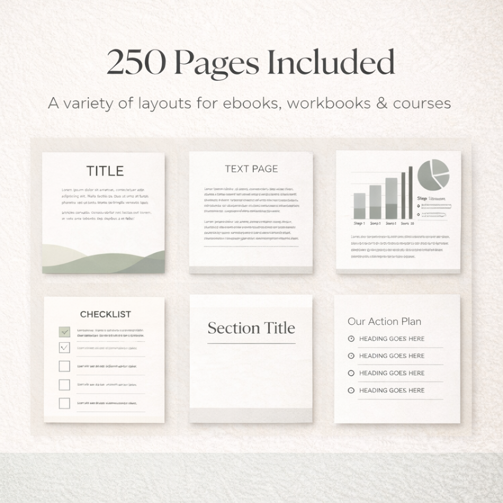250-Page Canva eBook Template Bundle | Editable Workbook, Course & Lead Magnet Design | Instant Download - Image 7