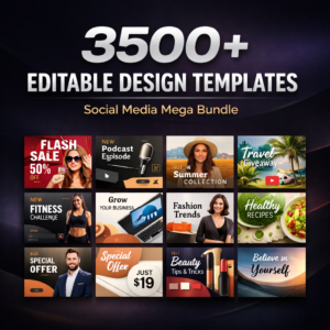 3500+ Canva Editable Social Media Templates Mega Bundle (PLR+MRR)