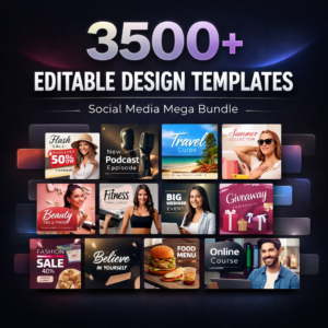 3500+ Canva Editable Social Media Templates Mega Bundle (PLR+MRR)