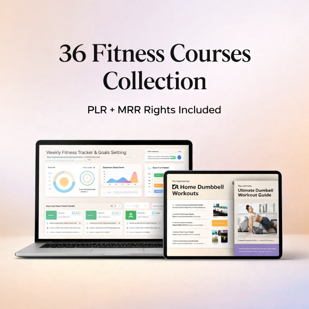 36 Fitness Courses PLR & MRR Bundle – Ready-to-Resell Workout & Wellness Programs (Rebrand & Profit)