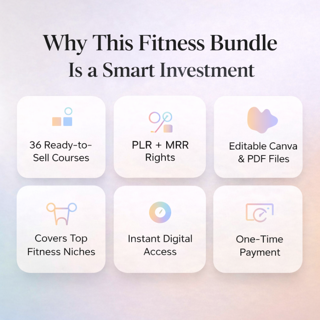 36 Fitness Courses PLR & MRR Bundle – Ready-to-Resell Workout & Wellness Programs (Rebrand & Profit) - Image 3