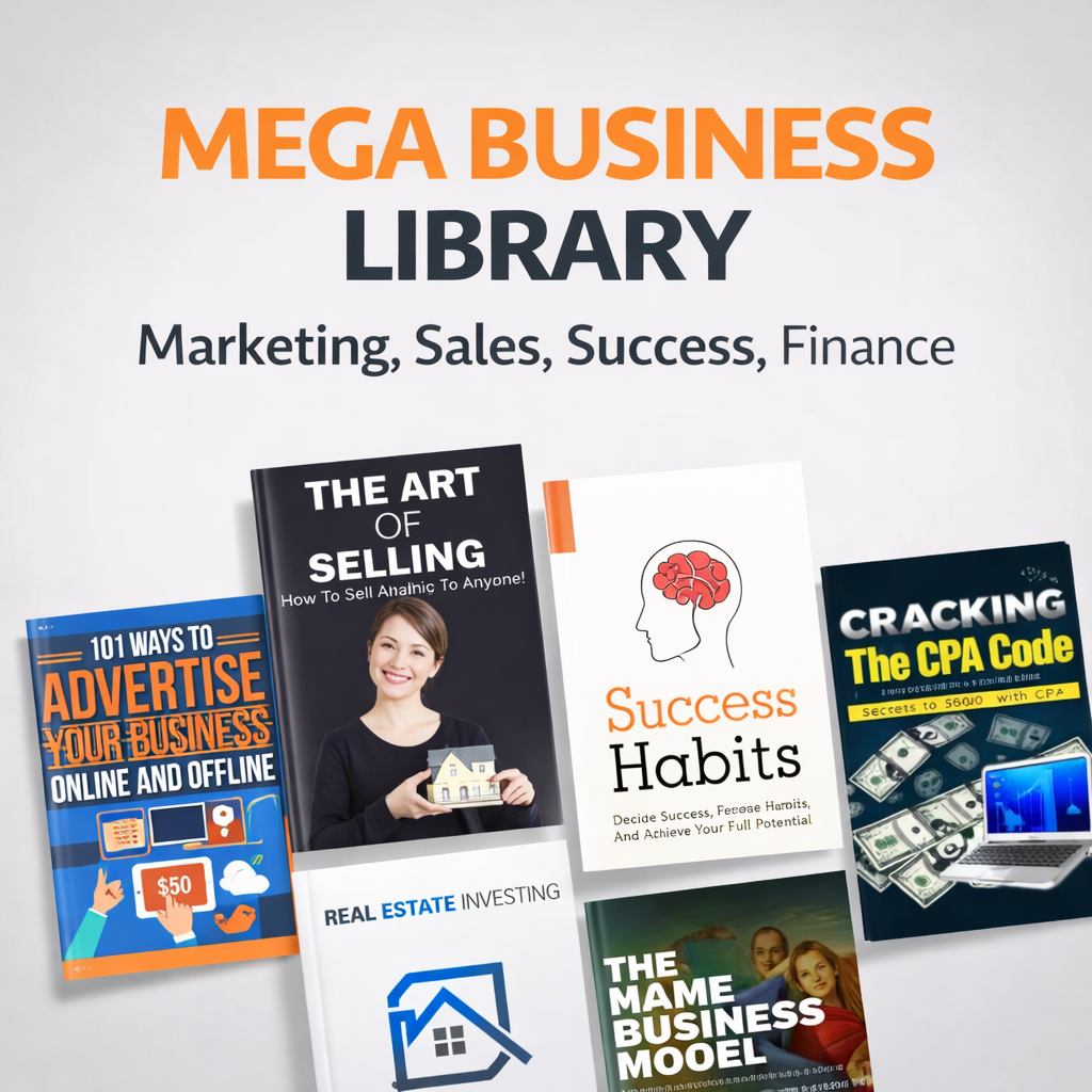 Over 500 Premium Business eBooks Bundle (PLR + MRR)+ Bonus Business Email Templates | Private Label Rights | Instant Download - Image 4