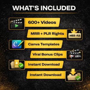 Male Fitness Reels Bundle (600+) – Faceless Gym Videos with MRR & PLR for Reels, Shorts & TikTok