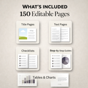 Canva eBook Template Bundle – 150 Editable Pages for Courses, Workbooks & Lead Magnets