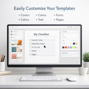 Fitness Checklist & Coaching Planner (30 Pages) – PLR Resell Rights | Editable Canva + PDF – (PLR+MRR)