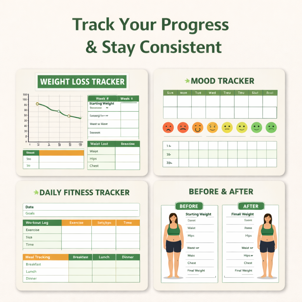 Fitness & Health Planner Bundle PLR & MRR – 7 Editable eBooks, 200+ Pages, Ready to Resell Canva Templates - Image 4