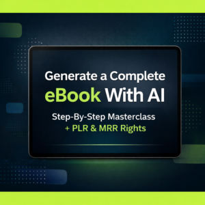 Generate a Complete eBook With AI – Step-by-Step Masterclass With Videos  PLR & MRR Rights Included