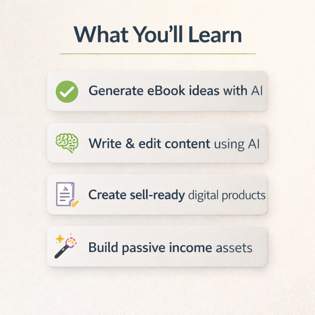 Generate a Complete eBook With AI – Step-by-Step Masterclass With Videos PLR & MRR Rights Included - Image 3