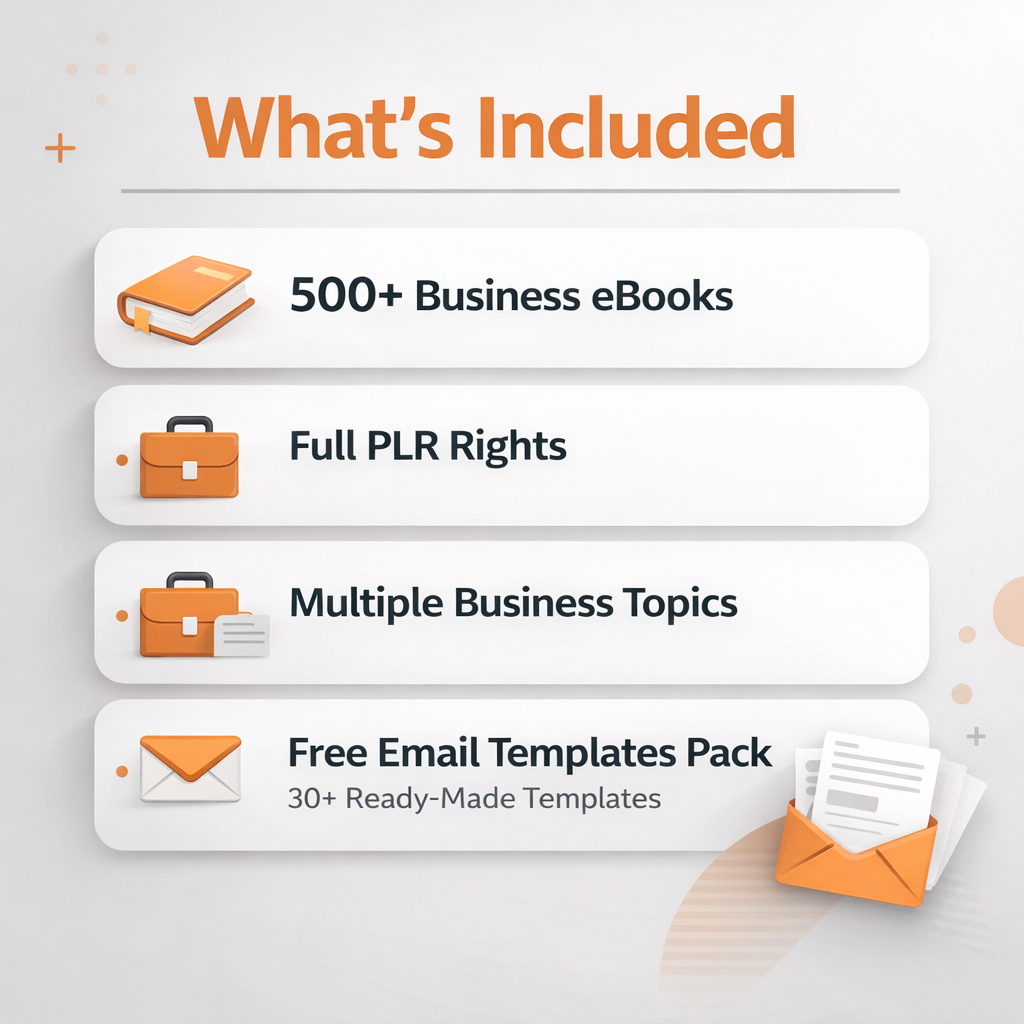 PLR 500+ Business eBooks Mega Bundle + Free Business Email Templates Pack - Image 2
