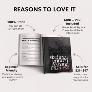Print On Demand Business Guide (DFY POD eBook) – Master Resell Rights & Private Label Rights | Passive Income Blueprint
