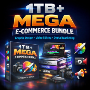 The Biggest Mega E-Commerce Graphic Design, Video Editing & Digital Marketing Bundle (1TB+) – PLR&MRR Rights